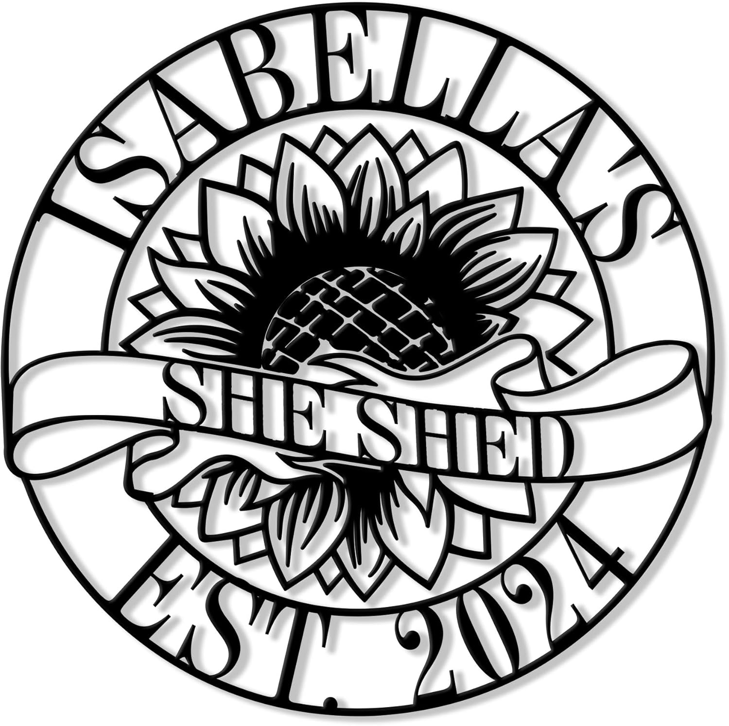 Custom She Shed Metal Sign, Personalized Name Wall Decor for Garden, Yard, Porch, Fence, or Room – Unique Gift for Mom, Wife, Grandma, Daughter on Birthday, Mother’s Day, or Housewarming