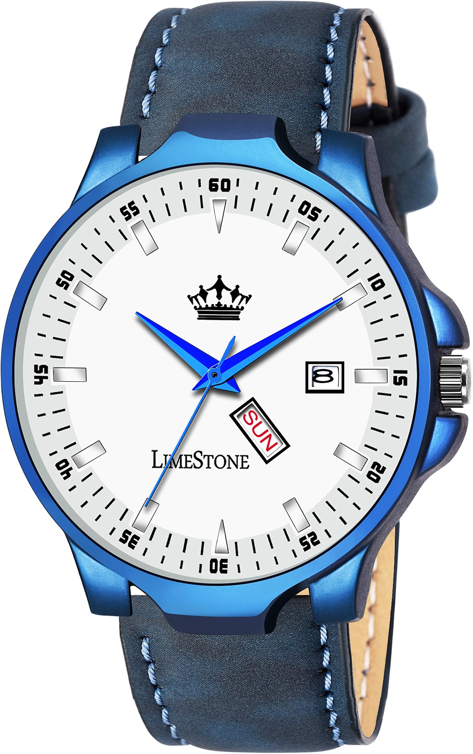 LIMESTONE Day and Date Functioning Analogue White Dial Men's Watch - LS2776