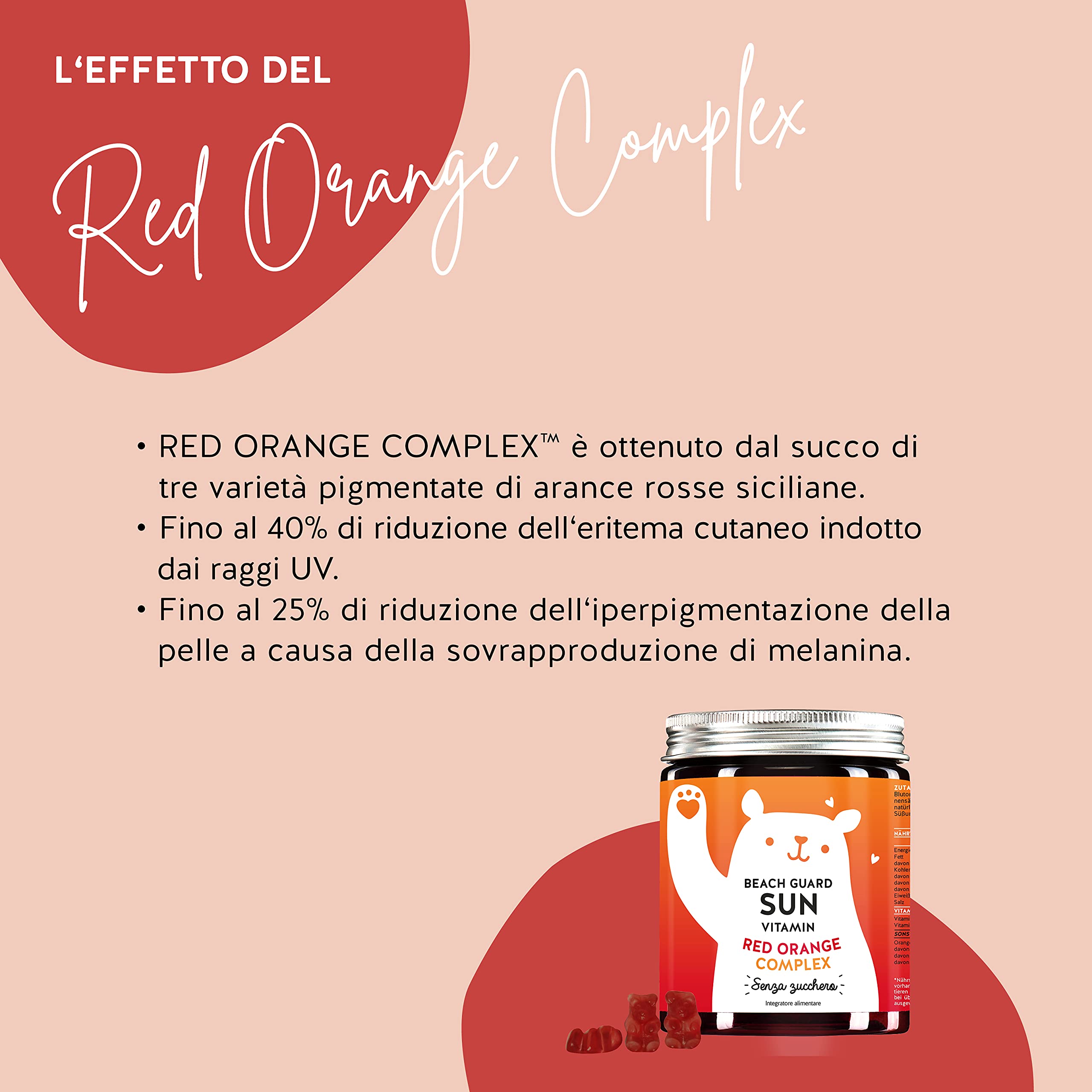 Protezione contro le macchie da iperpigmentazione, per un'abbronzatura uniforme - antiossidanti vitamina C & E - orsetti gommosi vegani, senza zucchero - Bears with Benefits