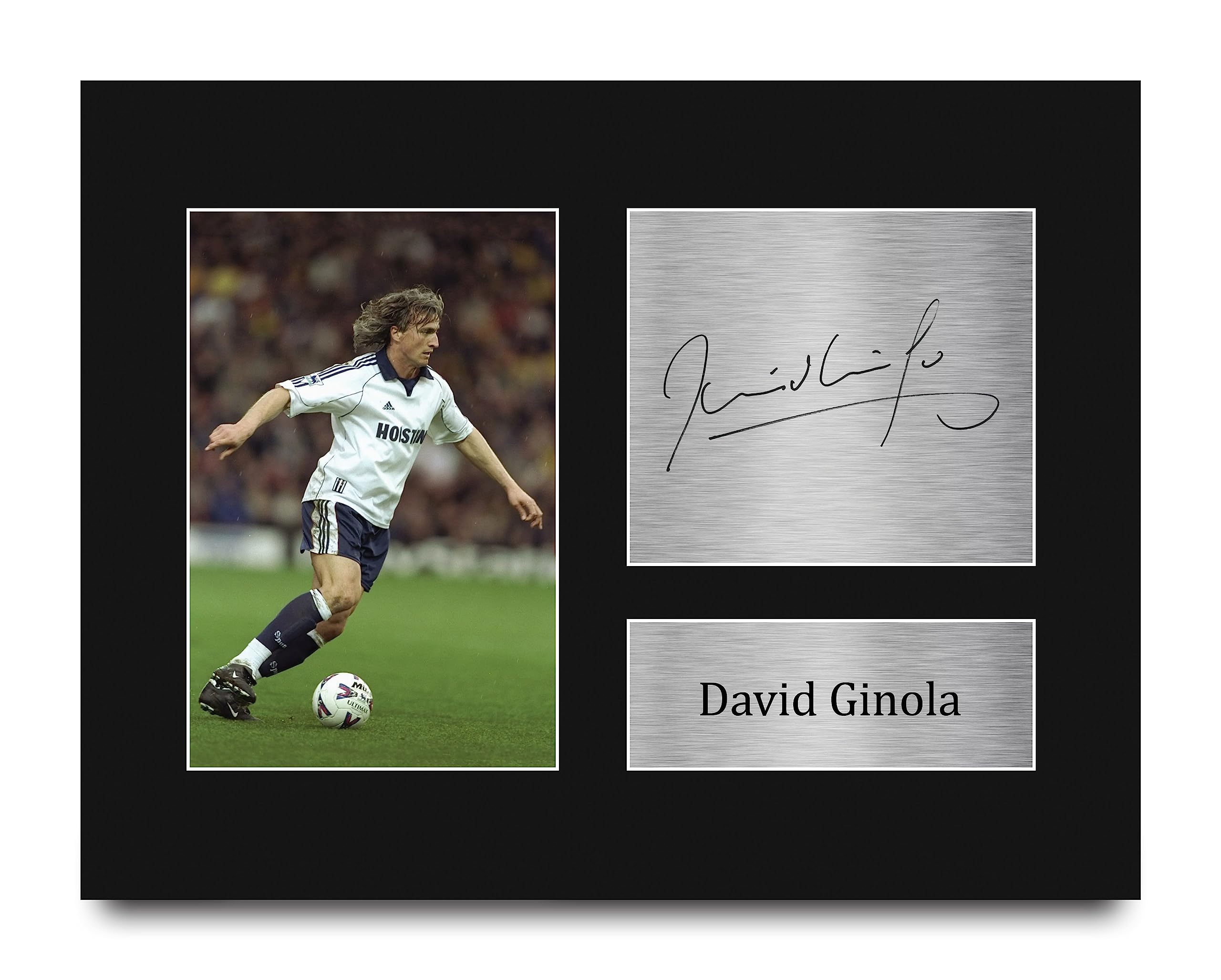 HWC Trading David Ginola Tottenham Hotspurs Spurs Gifts Printed Signed Autograph Picture for Fans and Supporters - US Letter Size