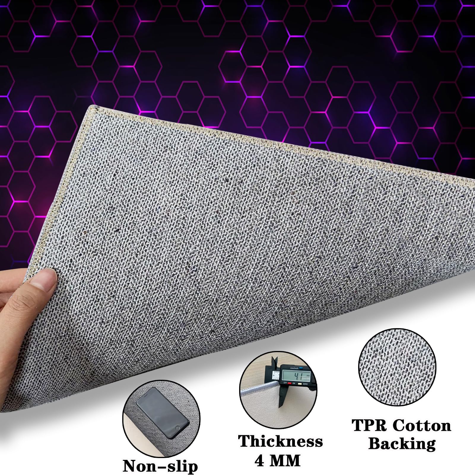 Tappeto Gaming pavimento, Tappetino Salvapavimento Antiscivolo, Tappeto per Sedia Ufficio per per Pavimenti in Legno Duro, Tappetini di Protezione per Pavimento per Parquet e Laminato 150 x 180 cm
