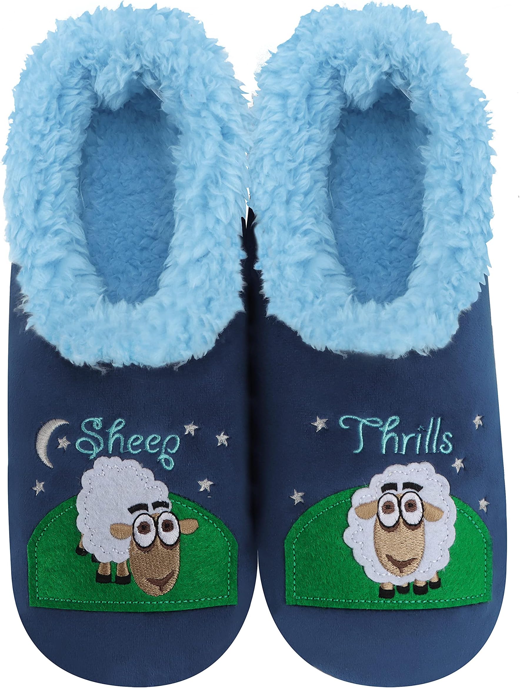 Womens Slipper Socks - Pairables - Slippers for Women - Fuzzy House Slippers - Sheep Thrills