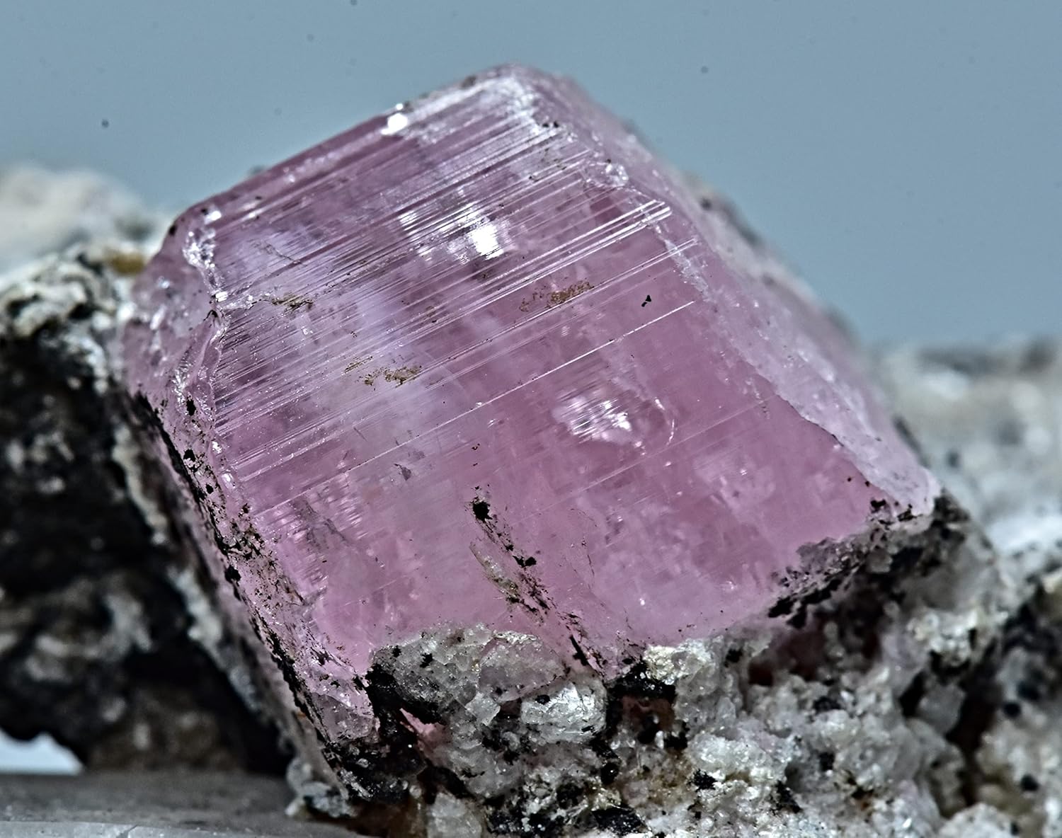 110 Carat Natural Pink Tourmaline Crystal Specimen w/Quartz Mica