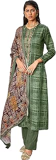 DRAVINAM Trends Women's Pure Pashmina Woollen Unstitched embroidered Salwar suit dress Material with Digital Printed Pashm...