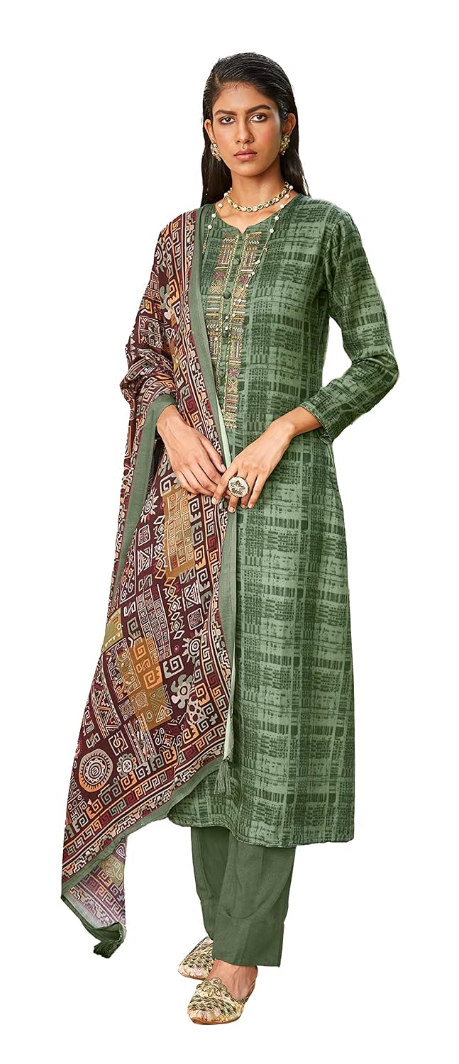 DRAVINAM Trends Women's Pure Pashmina Woollen Unstitched embroidered Salwar suit dress Material with Digital Printed Pashm... - Review, Price and Buying Guide