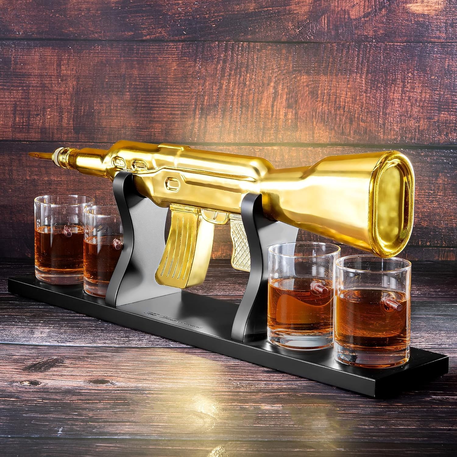 Amazon.co.jp: AK Gold ウイスキーデカンタセット 弾丸ウイスキー
