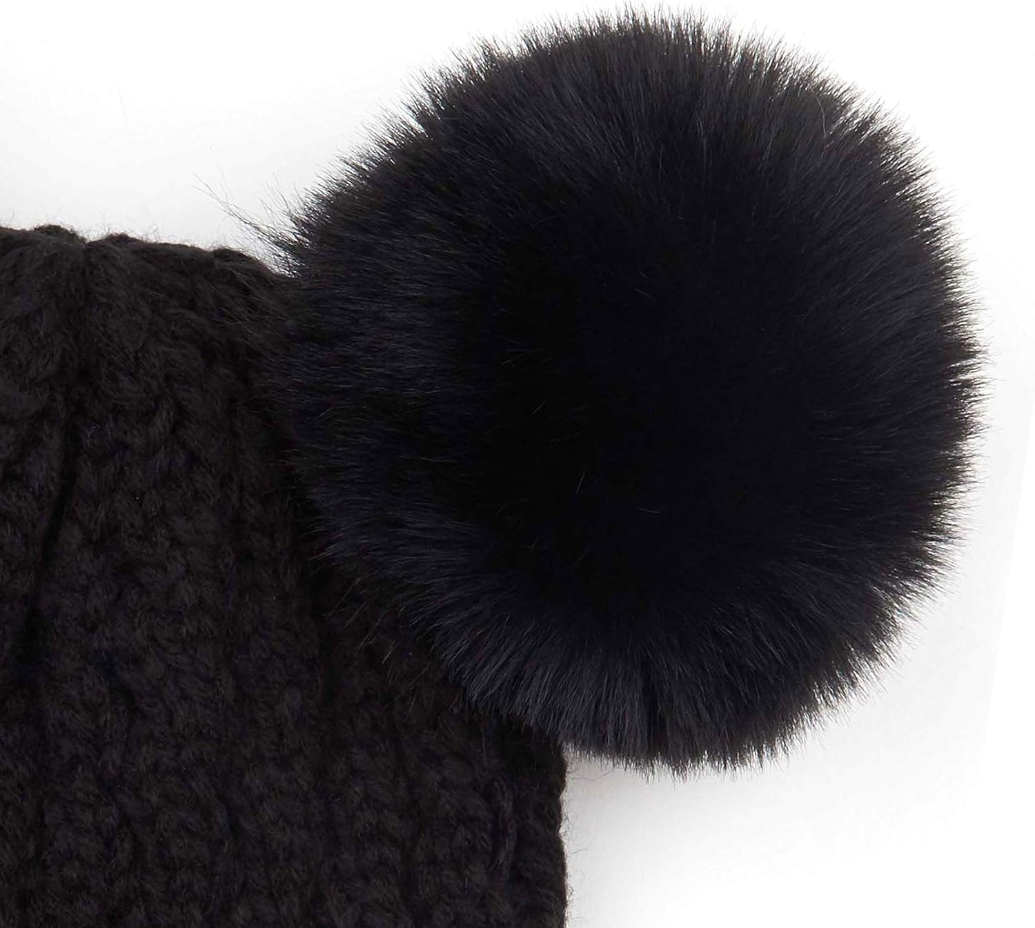 C.C Hatsandscarf Exclusives Cable Knit Double Pom Winter Beanie (HAT-2055)(HAT-23)