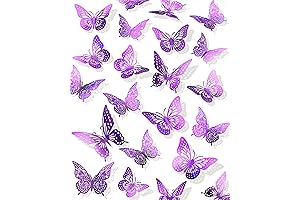 3D Purple Butterflies Wall Decor