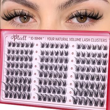 Lash Clusters Wispy Eyelash Clusters 10-16mm DIY Natural Lashes Clusters Fluffy Cluster Eyelash Extensions C Curl Individual Lashes with Soft Thin Band