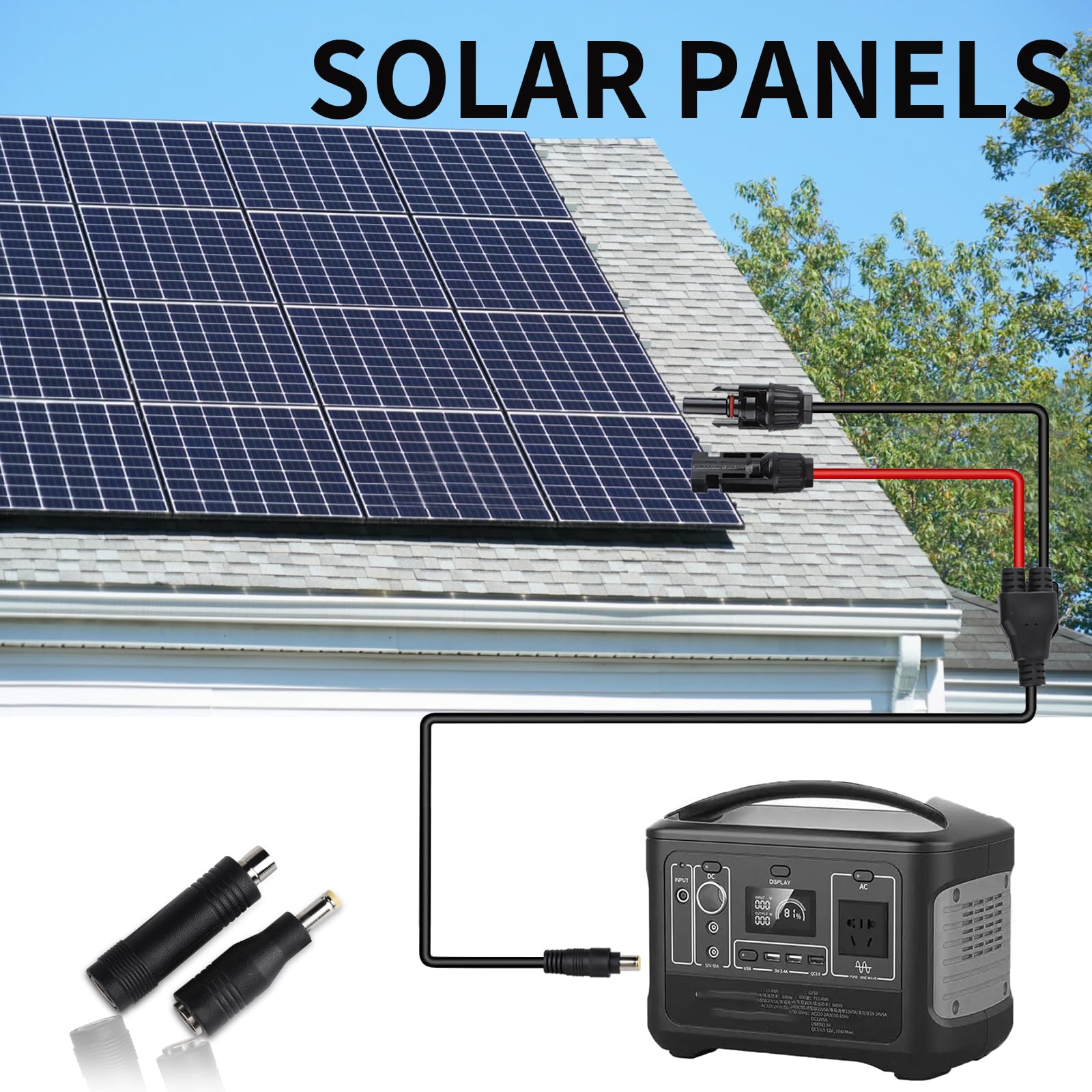 Amazon.com: HNYYZL Jackery Solar Panel Connector | MC4 to DC 8mm