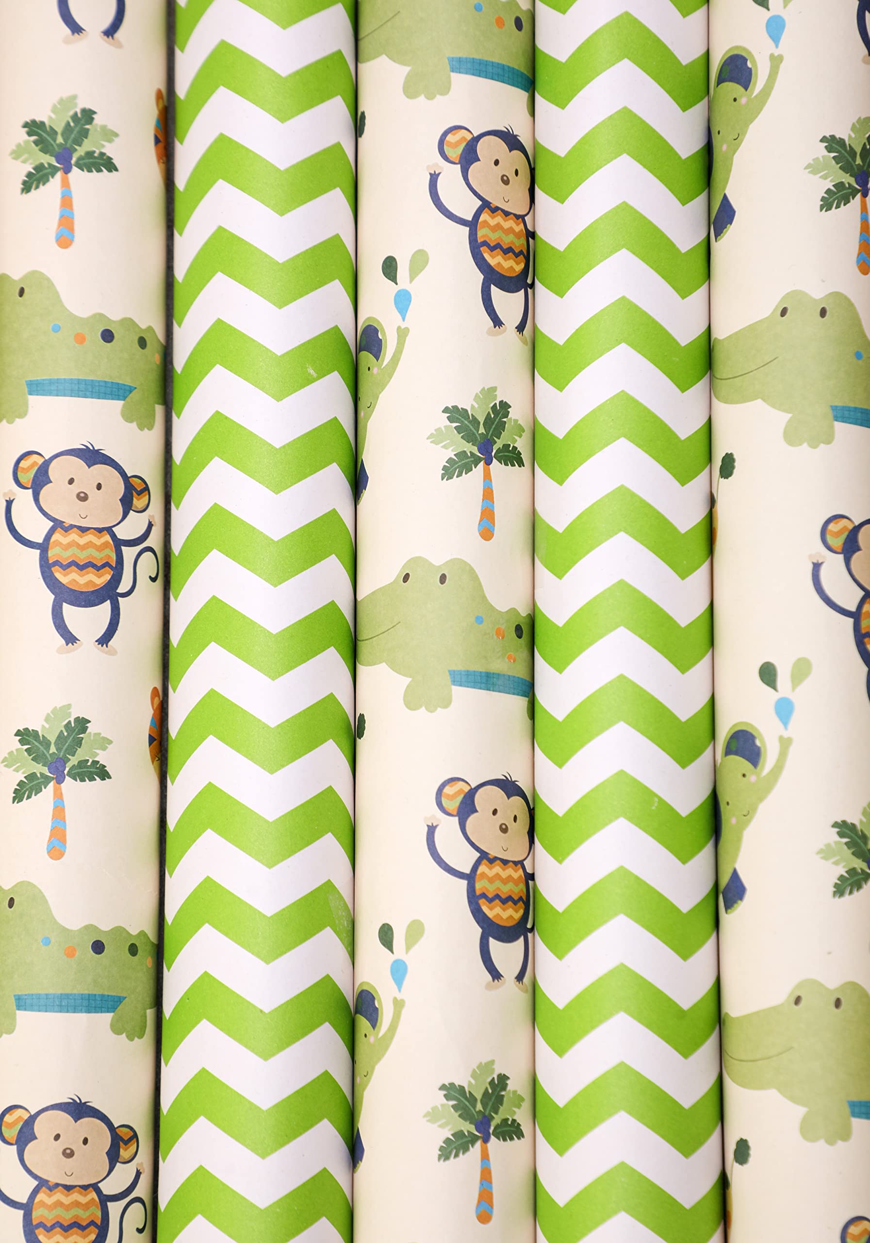 SATYAM KRAFT 5 Pcs Gift Wrapping Paper Sheets with 5 Golden Tags for Birthday Packing, Gifting, Wrapping Paper Set, Stripe Paper Gift for Loved Ones, Children, to wrap Valentine gifts (Pack of 5) (EACH PAPER SIZE : 28 Inch x 19 Inch)