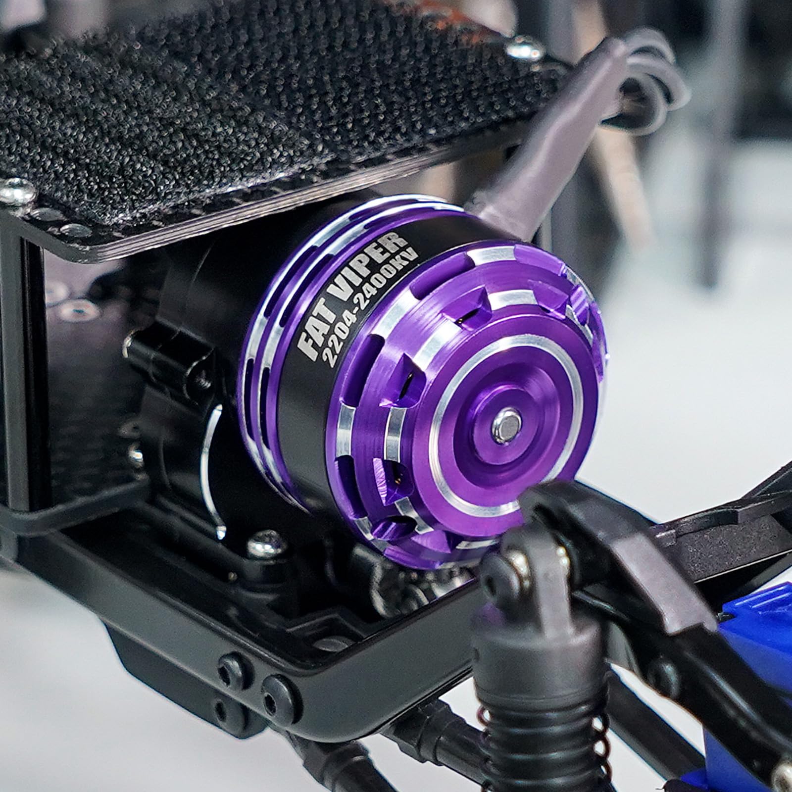 INJORA Moteur Brushless Outrunner Fat Viper 2204 2400KV avec Transmission pour TRX4M 1/18 RC Upgrade