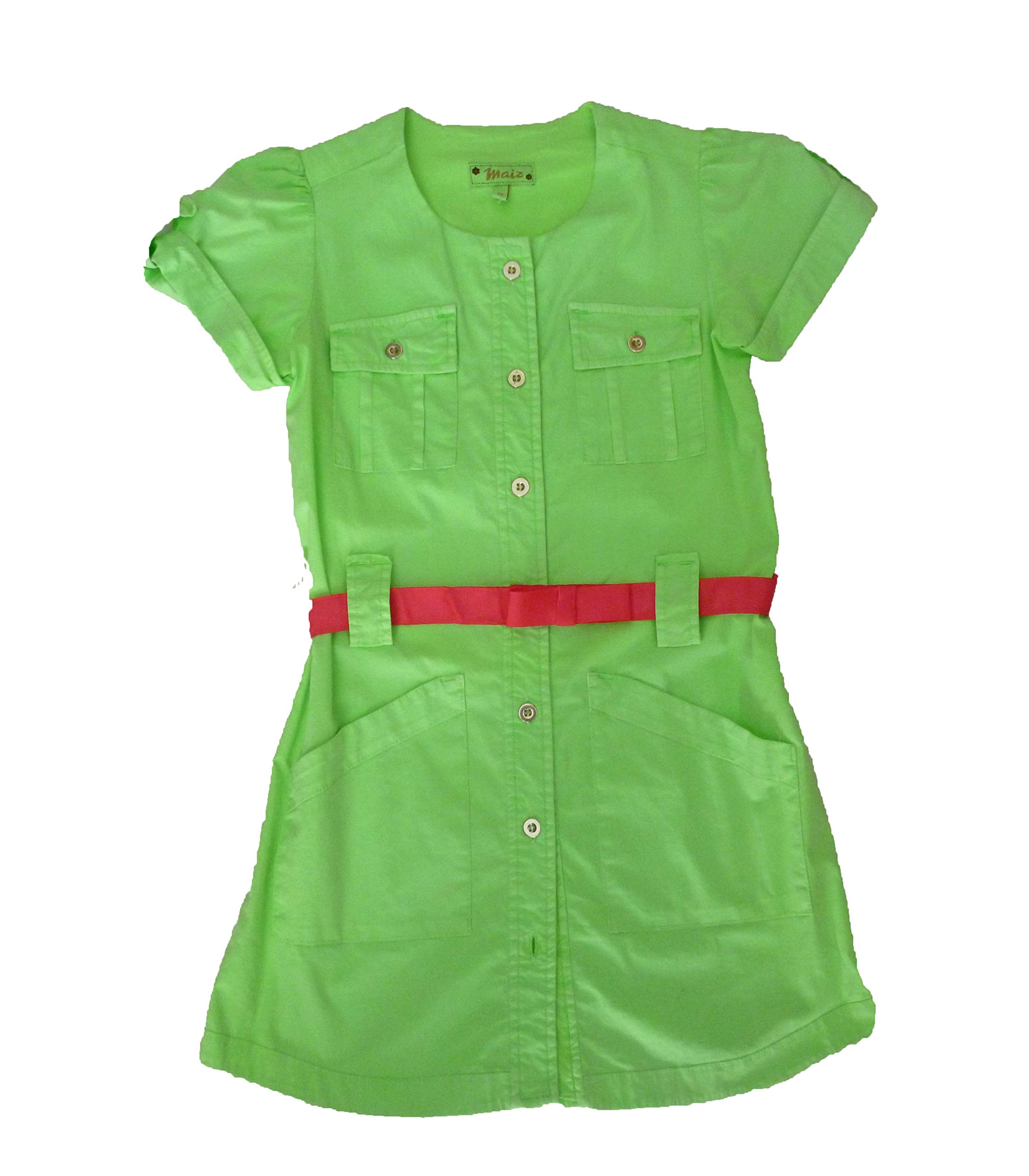 Vestidos manga corta niña verde para crear recuerdos felices 3