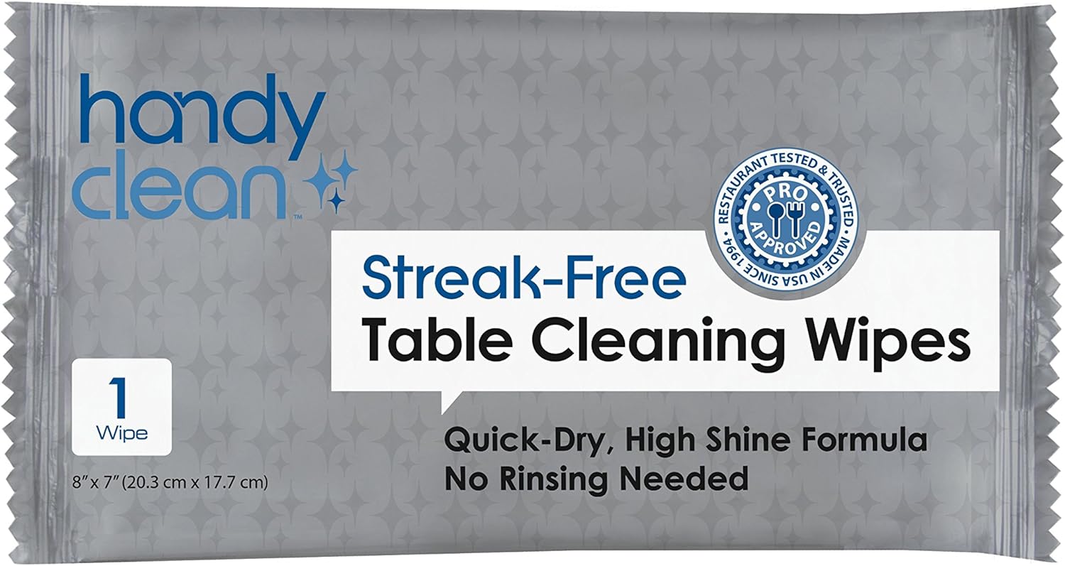 Handyclean Individually Wrapped Table Cleaning Wipes (Pack