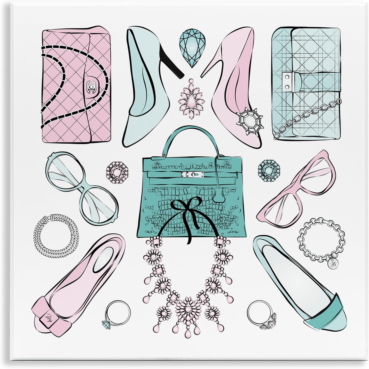 Stupell Industries 'Pastel Fashion Accessories'| Wall Plaque Art