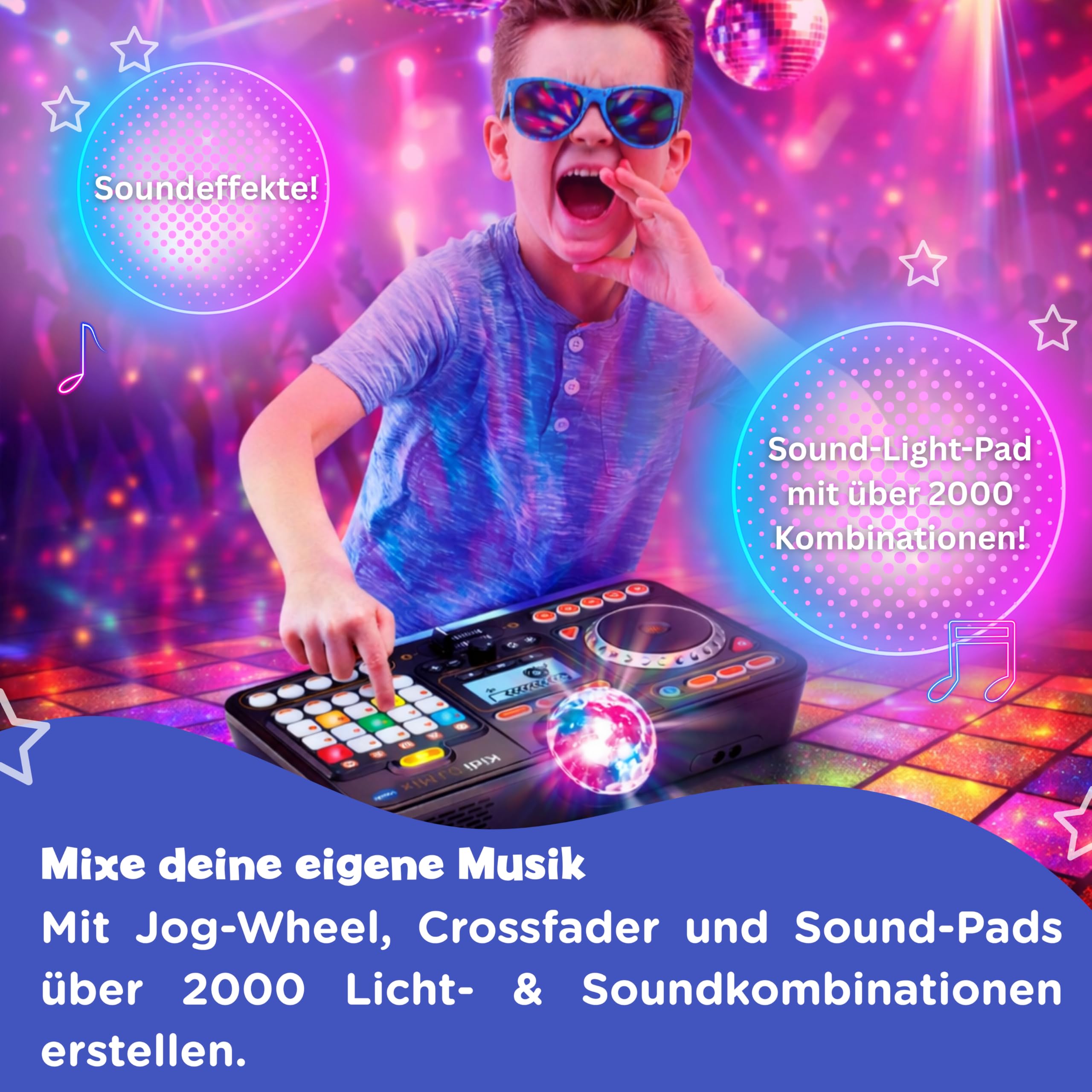 VTech Kidi DJ Mix - 10-in-1 DJ-Mischpult für Kinder ab 6 Jahren