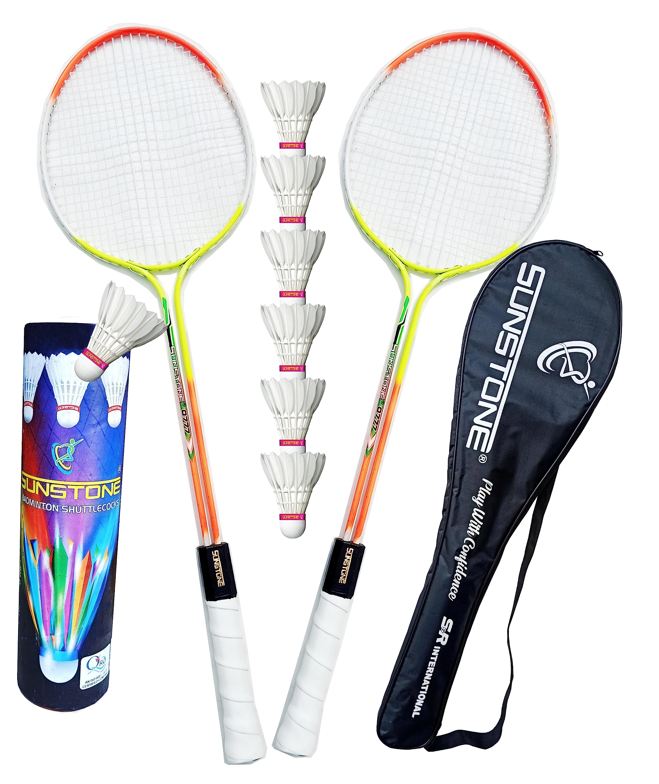 SUNSTONE F7 Badminton Rackets with Feather Shuttle Cocks (B0C96RK2F3) Amazon Price History, Amazon Price Tracker