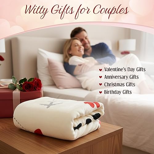 Miniatura 5 de Regalos para el día de San Valentín para ella y él, manta de forro polar suave de 50 x 60 pulgadas, regalos de aniversario para parejas, regalos