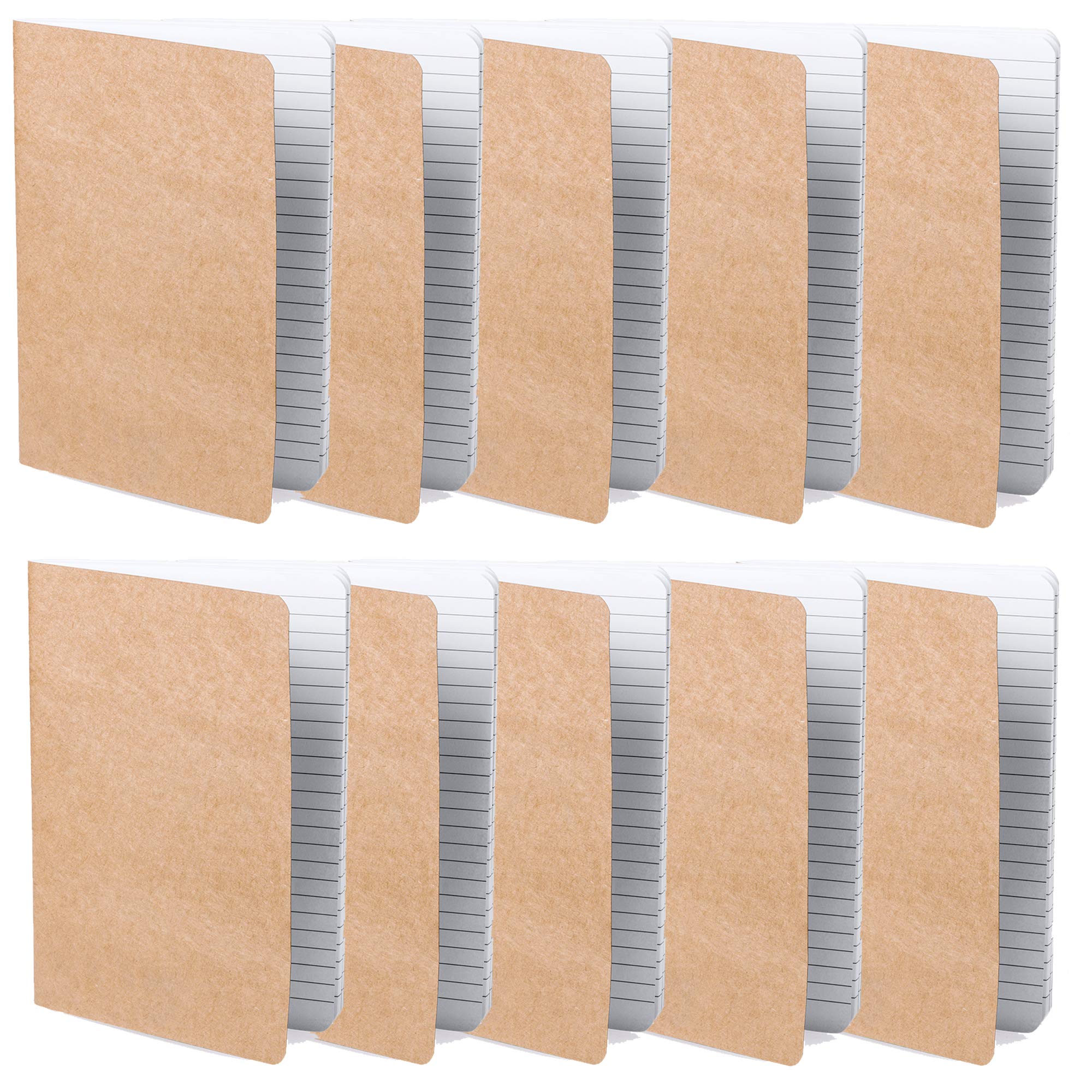 10 Libretas A5 Rayadas de Sesenta Hojas (120 Páginas) Natuiahan. Pack de Cuadernos. Blocs de Notas para Suministros de Oficina