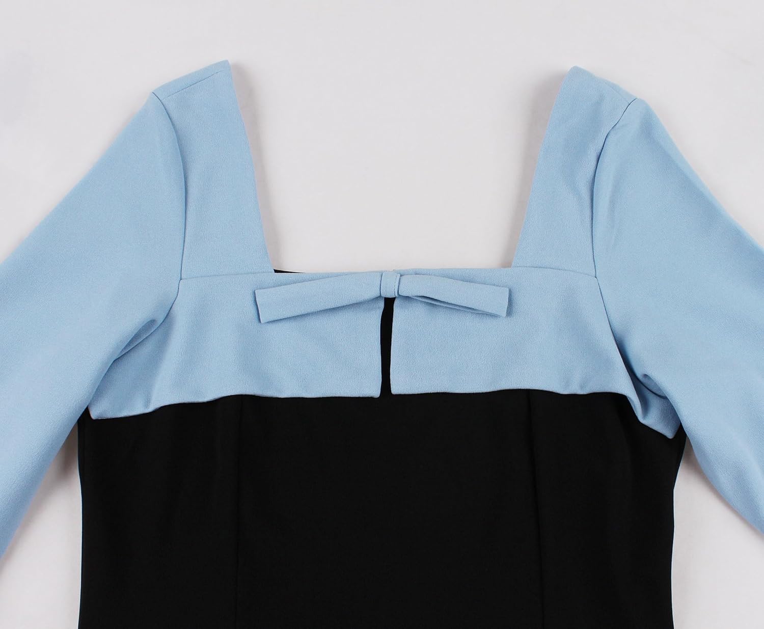 Wellwits Women's Bow Front Faux Shrug Style Half Sleeves Vintage Dress - Image 2