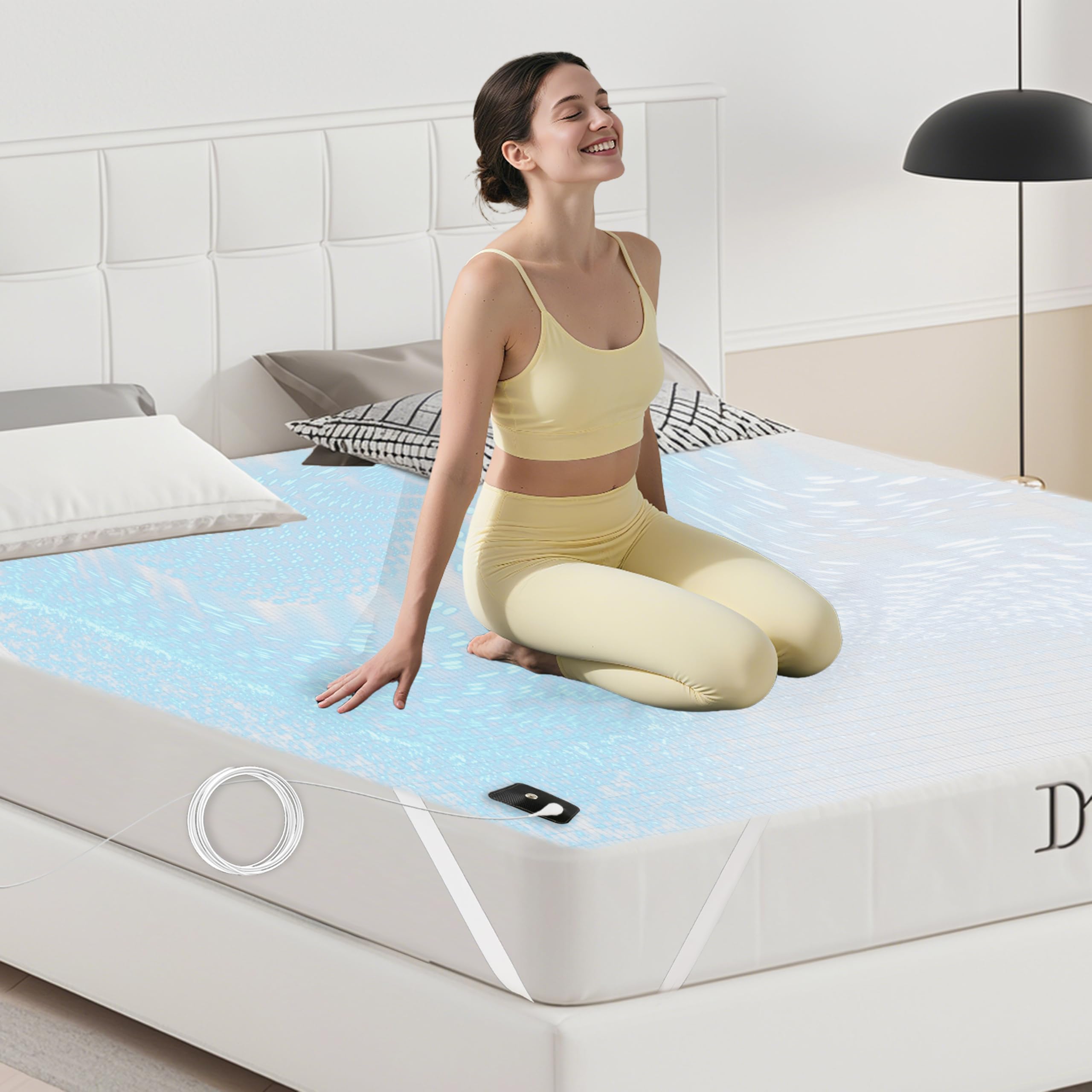 Grounding sheets Conductive Grounding Bed Sheet Grounding Well Mat with 15ft Grounding Cord & Bed Clips Silver Grounding Mat for Better Sleep (39x80in)