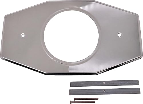 Westbrass A502-26 Placa de cubierta de remodelación de un orificio para válvulas de bañera y ducha Moen y Delta, cromo pulido Cromo pulido,Negro