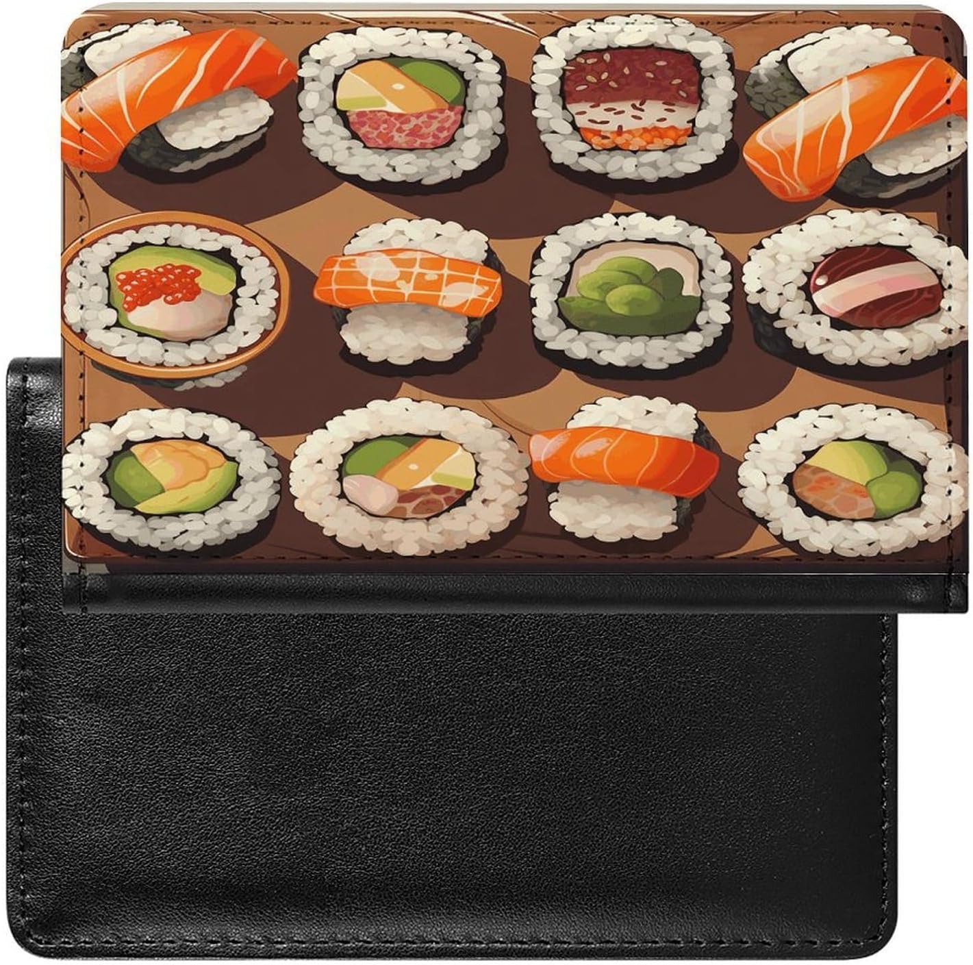 Many Sushi Food Passport Holder for Travel PU Leather Passport Cover Passport Cover Wallet Case Passport Wallet