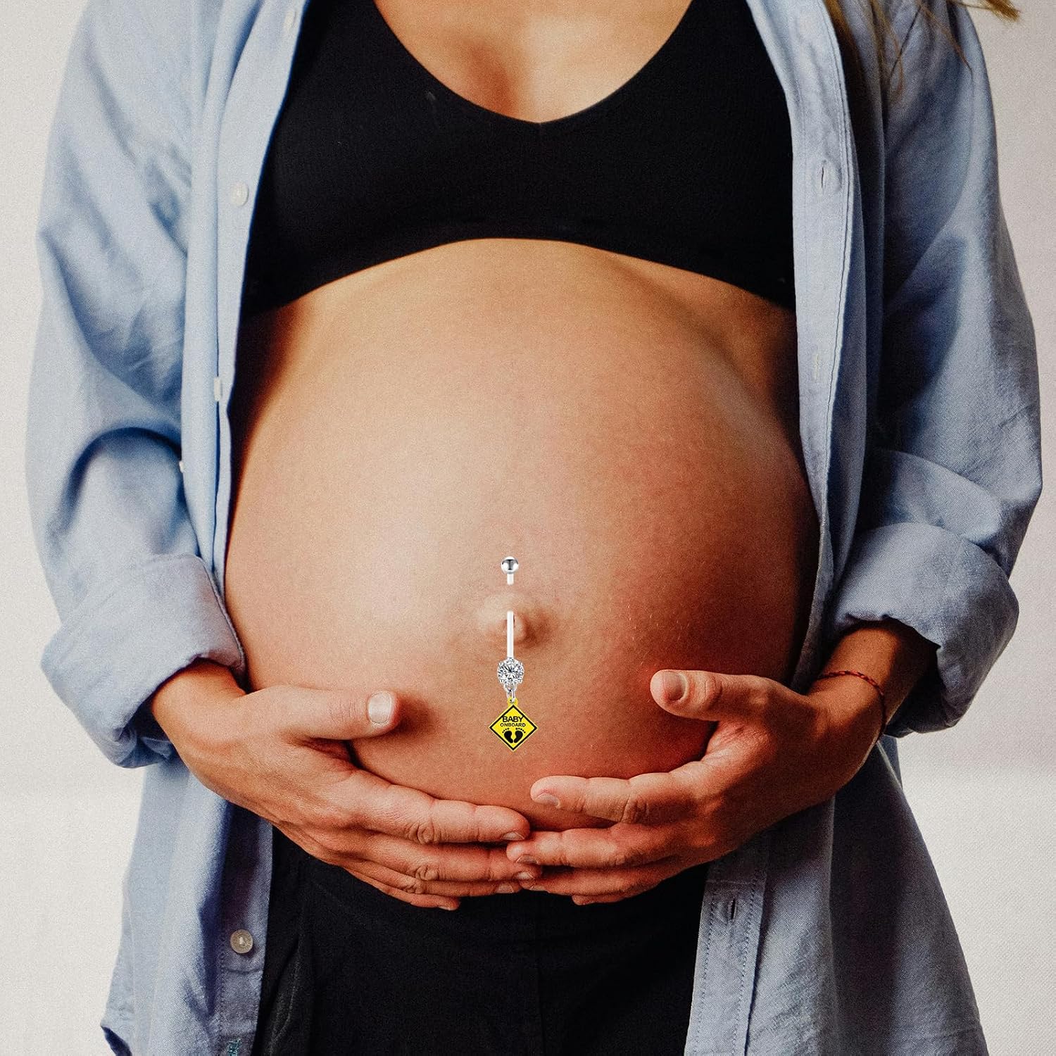 14G Flexible Clear Acrylic Pregnancy Belly Button Ring Flower,letter Dangle Pregnancy Maternity Belly Rings