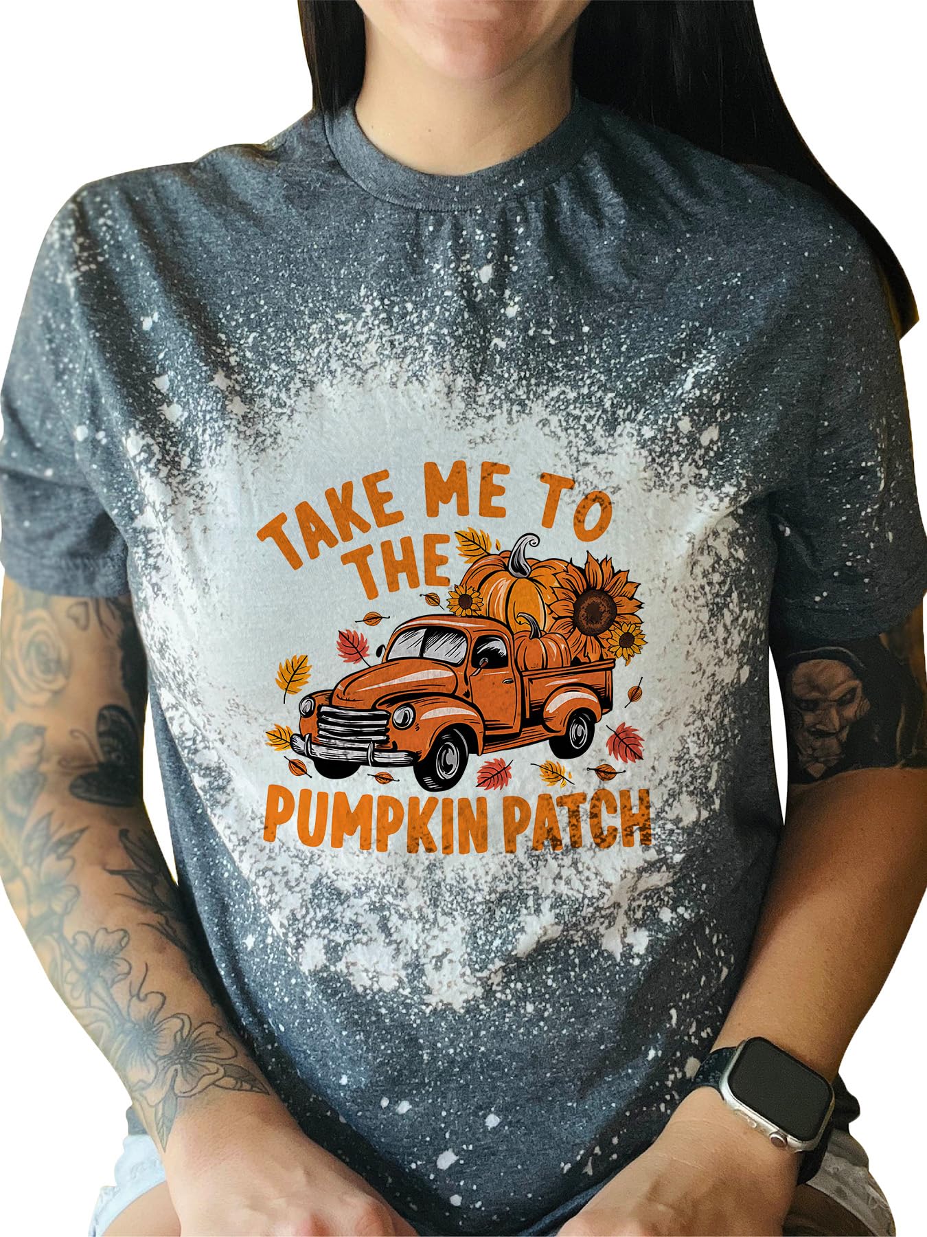 Funny Witchy Frog The Horrors are Never Ending Graphic Bleached T-Shirt Women Party Clothes