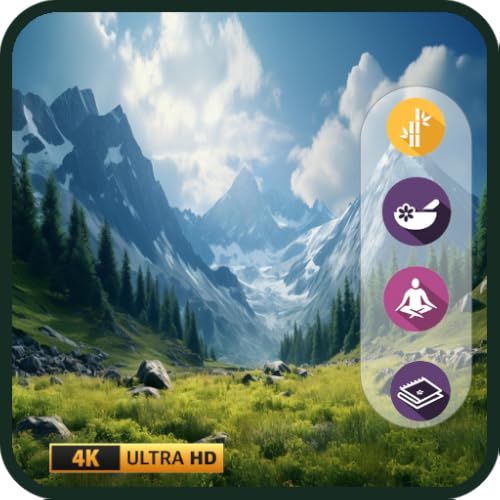 Calma en el valle de montaña: ambiente natural y escénico en Fire TV