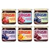 Smash Foods Jam Try Them All Variety Pack| Low-Calorie, No Sugar Added Keto Jam with Upcycled Fruit & Chia Seeds | Vegan, Paleo Superfood Spread 6 Jars