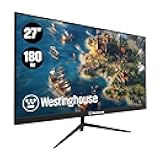 Westinghouse 27 Inch Flat Gaming Monitor, 180Hz, 1ms, AMD FreeSync Support, Low Motion Blur, 1080p Full HD IPS Display, for Office, PC & Console Games with Built in Speakers, 1x DisplayPort, 2X HDMI