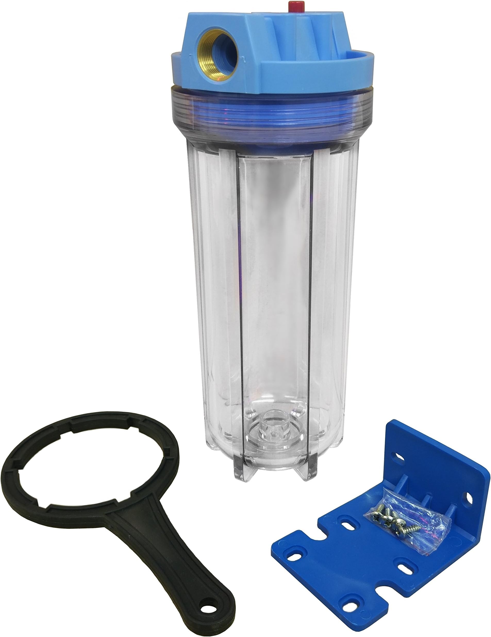 10" Standard Filter Clear Housing with 3/4" ports and Pressure Reducing Valve