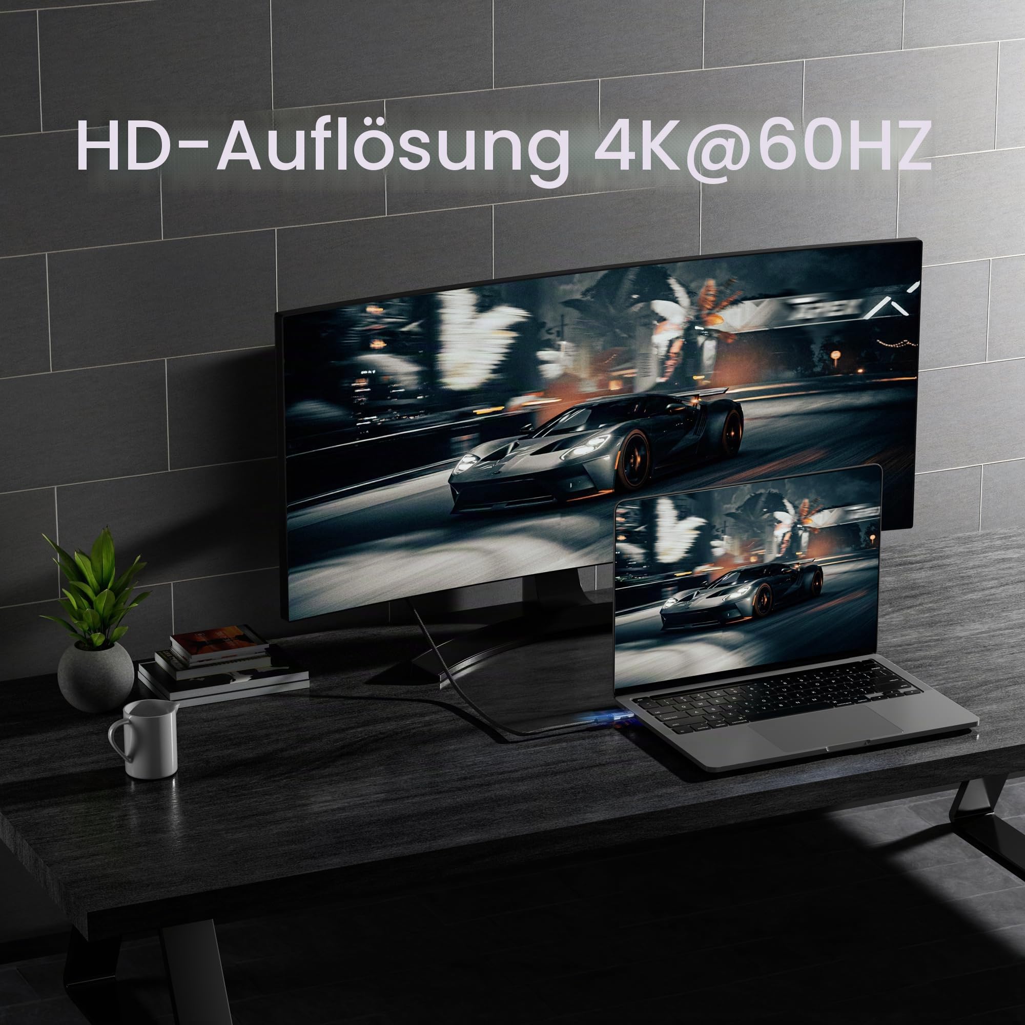 Lang Ladekabel USB C Kabel 6M, USB C 3.2 Gen2 Schnellladekabel,20 Gbps Datenübertragung, 100W 20V/5A Ladekabel,4K @ 60Hz Videoübertragung für