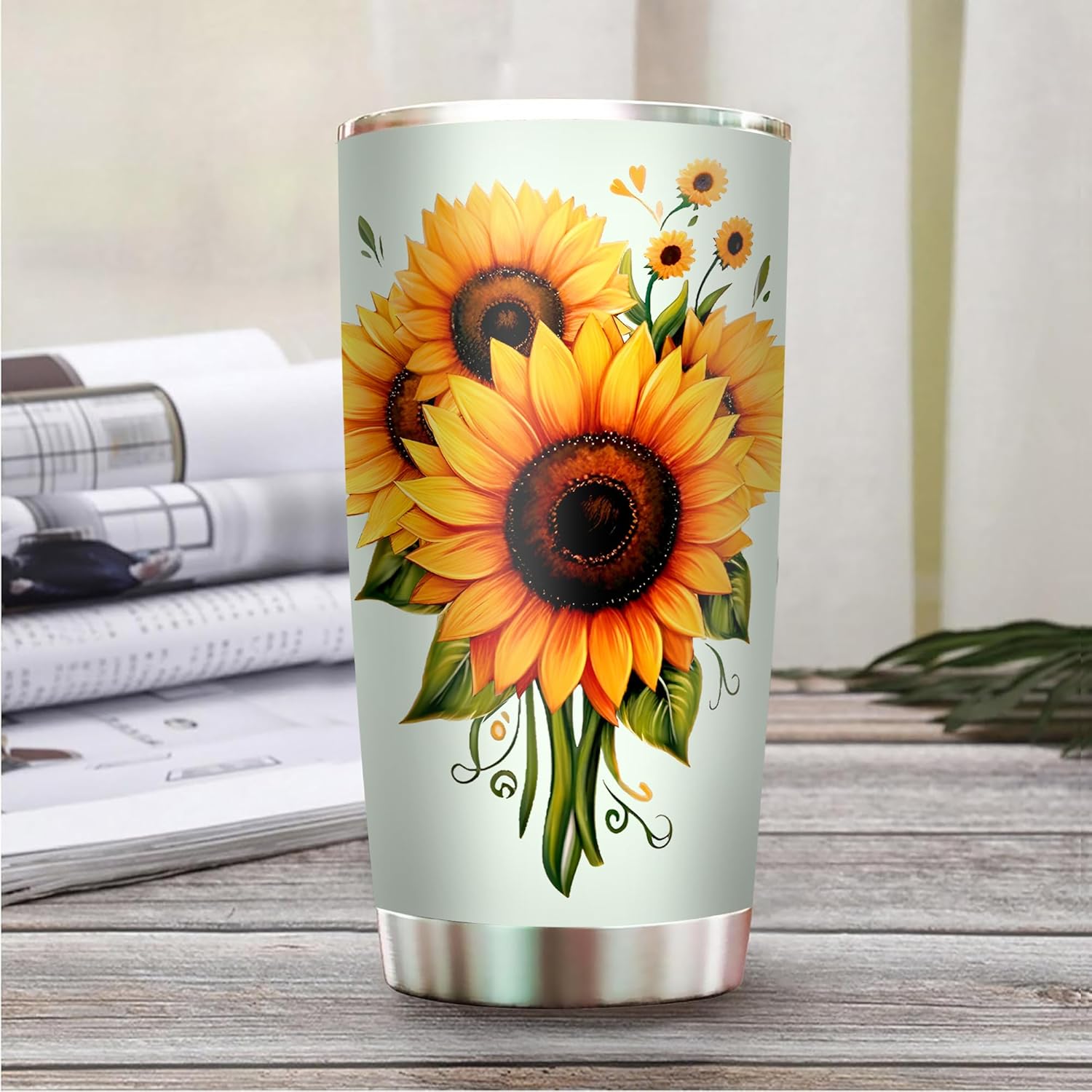 Grandma Tumbler for Christmas Best Grandma Ever Cup - Grandmother Gifts for Birthday, Christmas, Mothers Day - Abuela Gifts Coffee Cup for Granny Nana Drinking Sunflower Stainless Steel Tumbler 20oz - Image 4