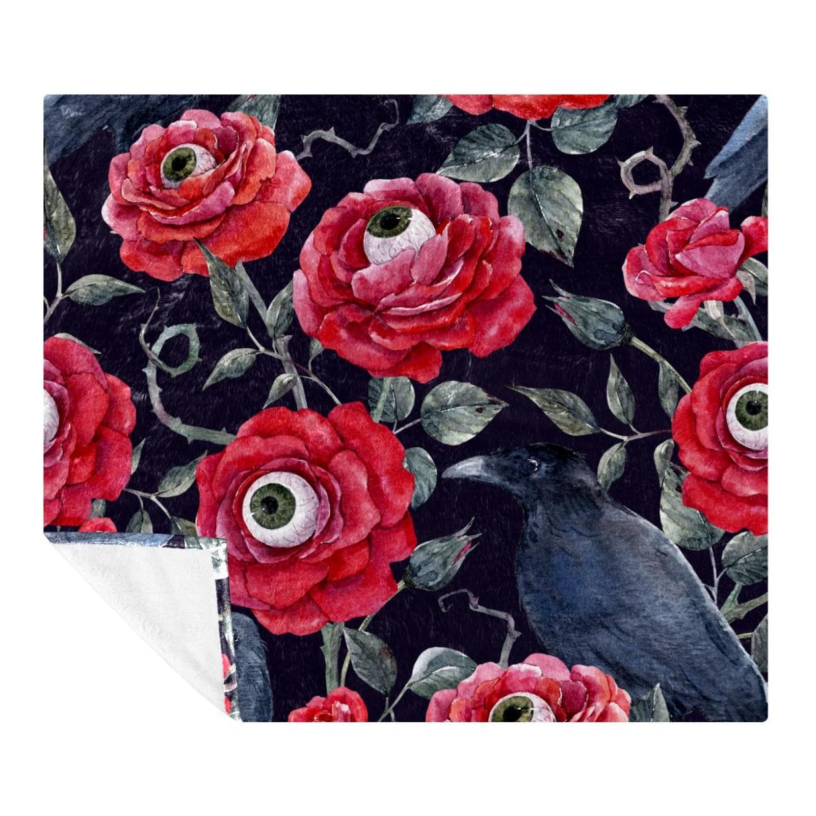 Plaid polaire Eyeballs en microfibre de qualité supérieure, jeté de lit doux et résistant