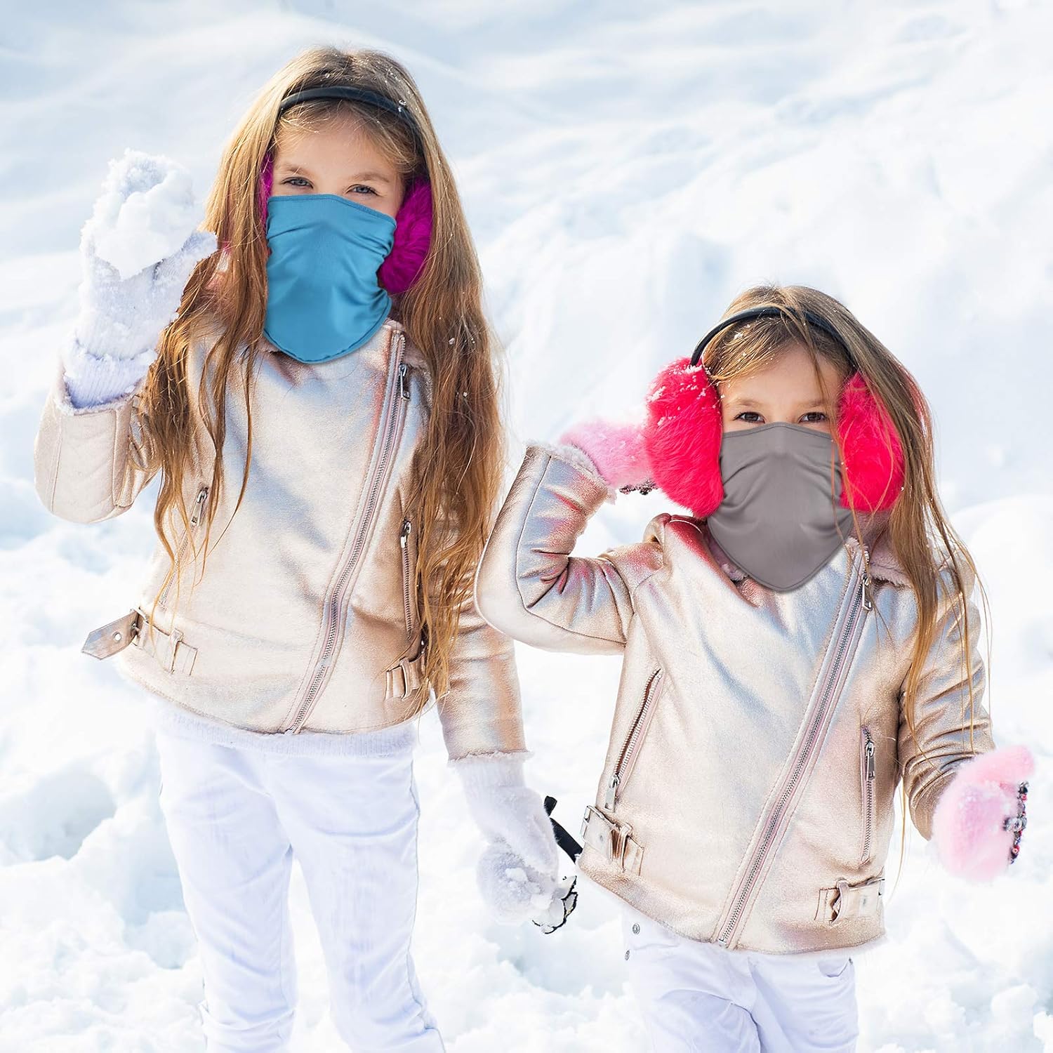 Geyoga 4 Pack Winter Balaclava Kid Ski Mask Neck Gaiter Cold Weather Windproof Face Covering Scarf for Boy Girl Snowboarding - Image 7