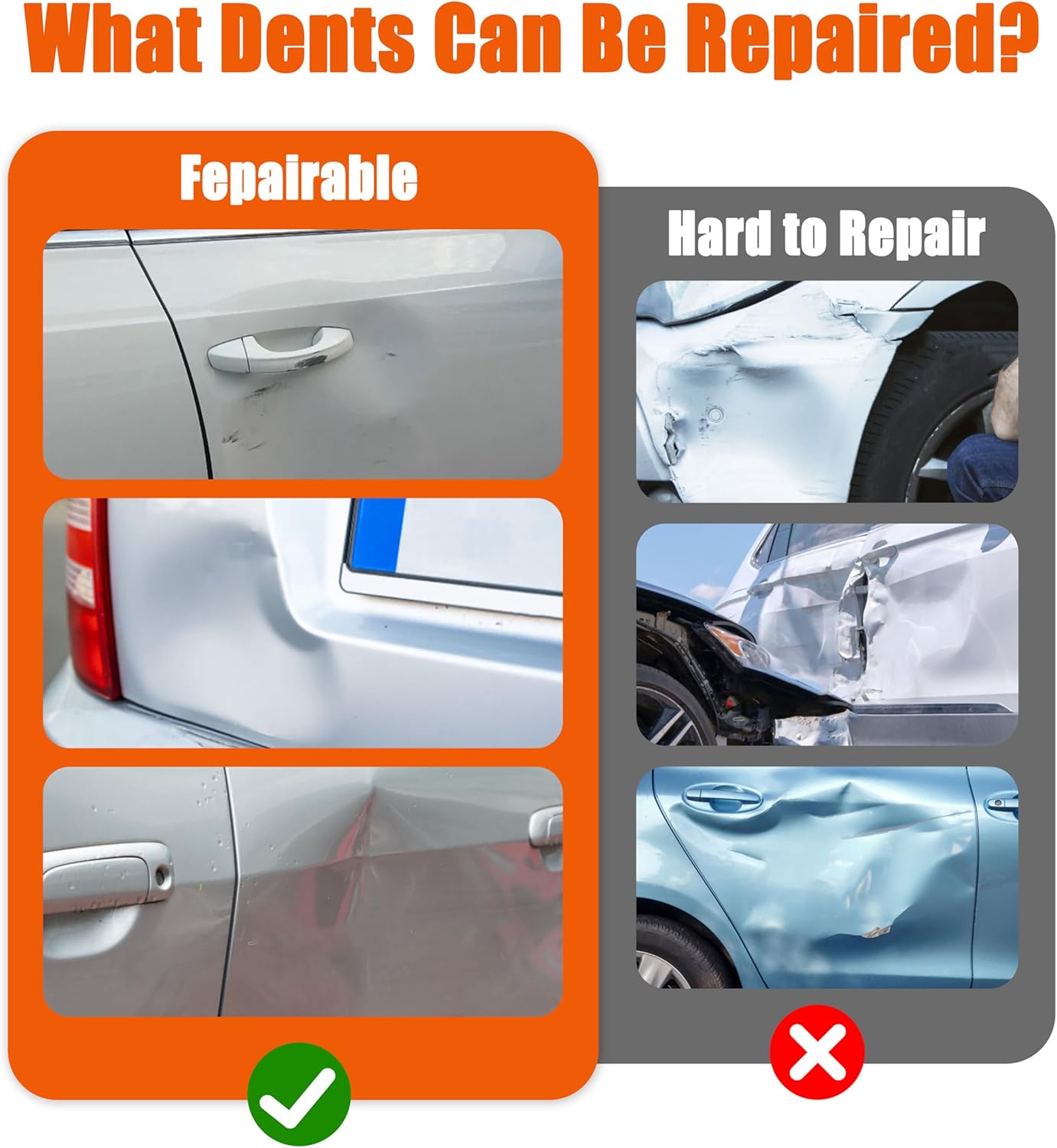 2 Pack Heavy Duty Dent Pullers with 5.7CM Suction Cups – Multi-Use Car Dent Remover, Glass Lifter & Tile Mover Tool for Home Repairs