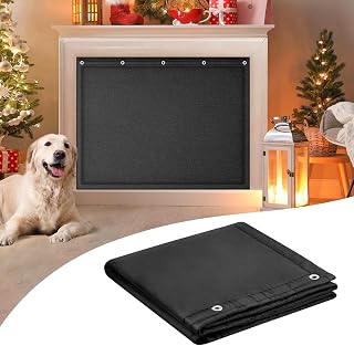 Fireplace Blocker Blanket Stops Overnight Heat Loss, Fireplace Draft Stopper Save Energy, Indoor Fireplace Cover Insulation Black 36" W x 30" H