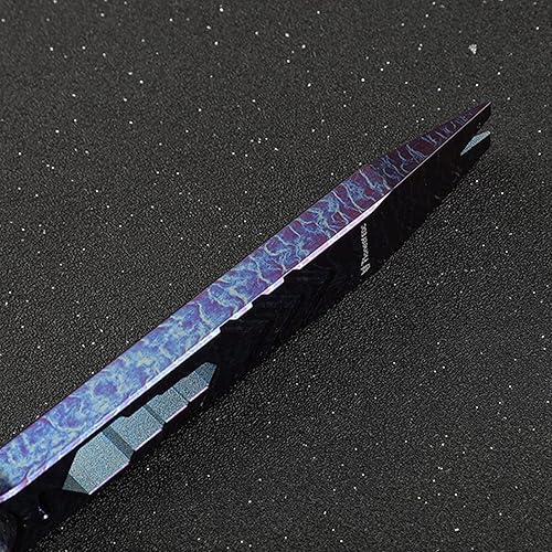 Miniatura 3 de Herramienta de bolsillo EDC Pry Bar,Llave hexagonal multiherramienta de titanio, destornillador, extractor de uñas, llavero abridor de botellas,