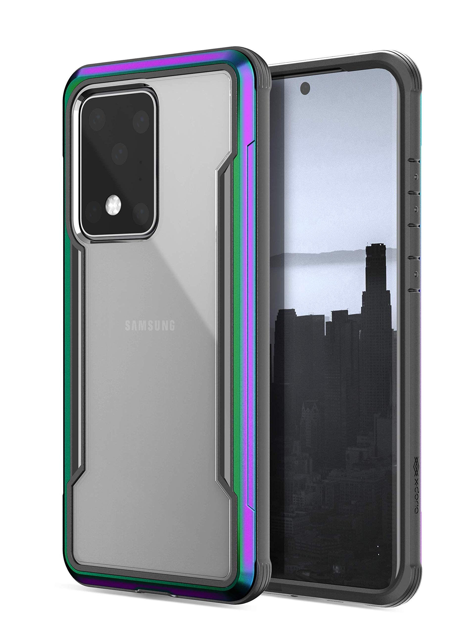 X-DoriaRaptic Shield, Samsung Galaxy S20 Ultra (Formerly Shield) - Military Grade Drop Tested, Anodized Aluminum, TPU, and Polycarbonate Protective Case, Samsung Galaxy S20 Ultra, Iridescent