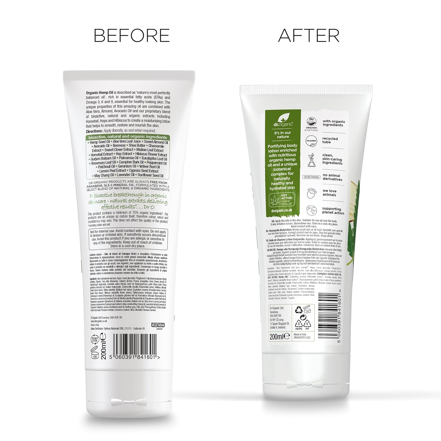 Dr Organic Hemp Oil Skin Lotion 200ml by Dr. Organic
