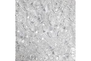 Star Beads Ice Crystal Clear 13mm Pony Beads Large Hole