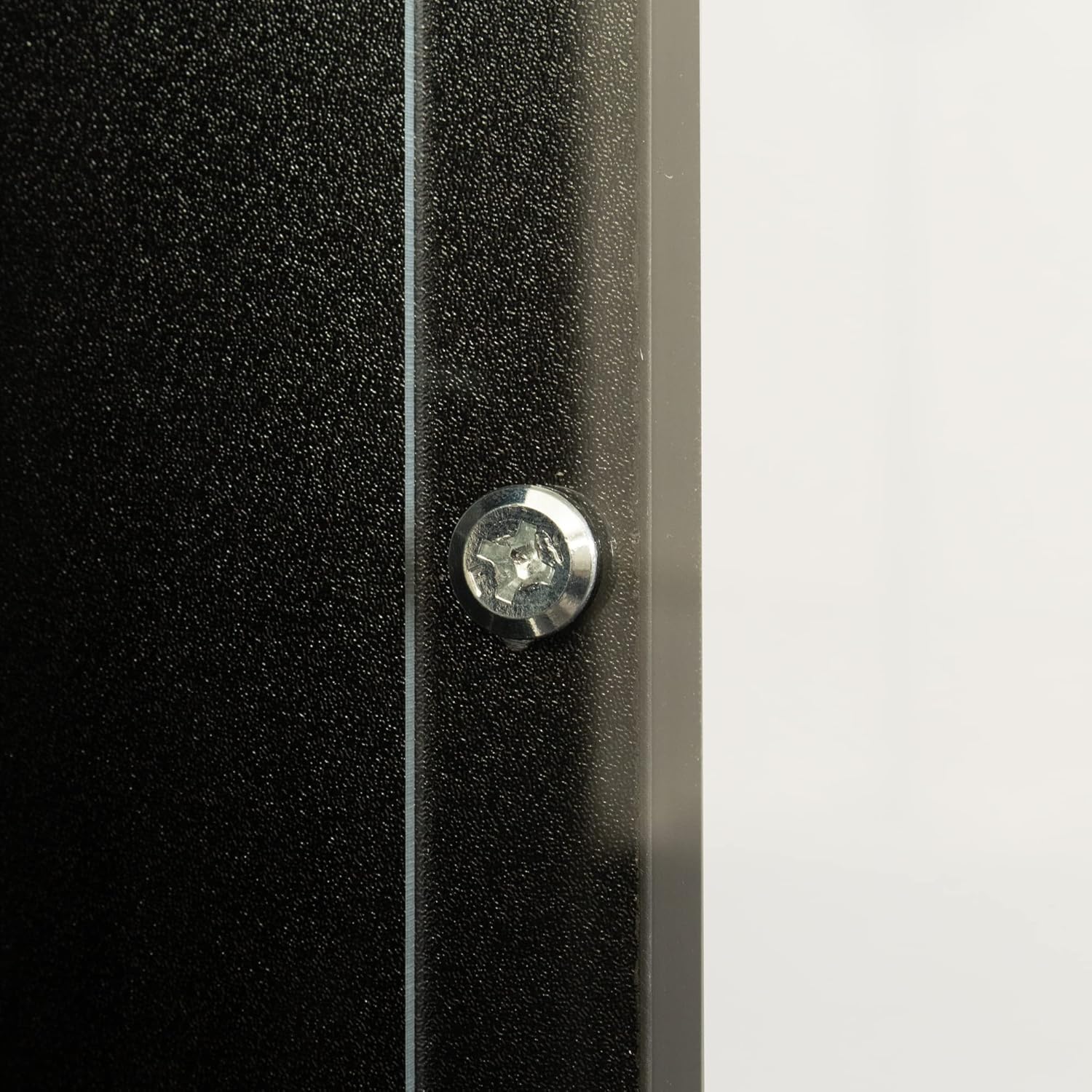 Black Side Cabinet with Aluminum Strip Lamp, Offering Large Storage Space for Living Room or Bedroom Use