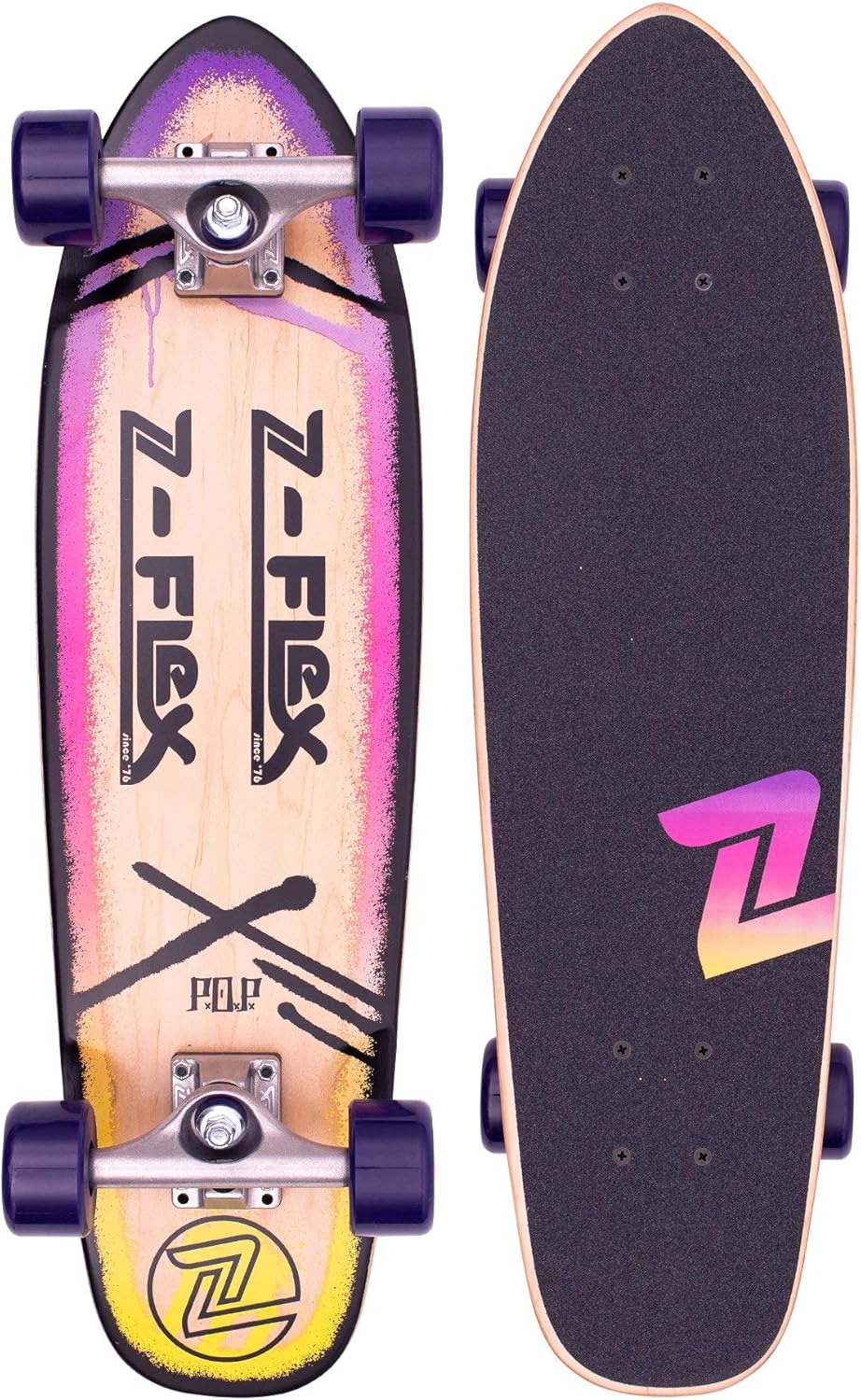 Z-Flex Skateboard - P.O.P 27" Purple Fade