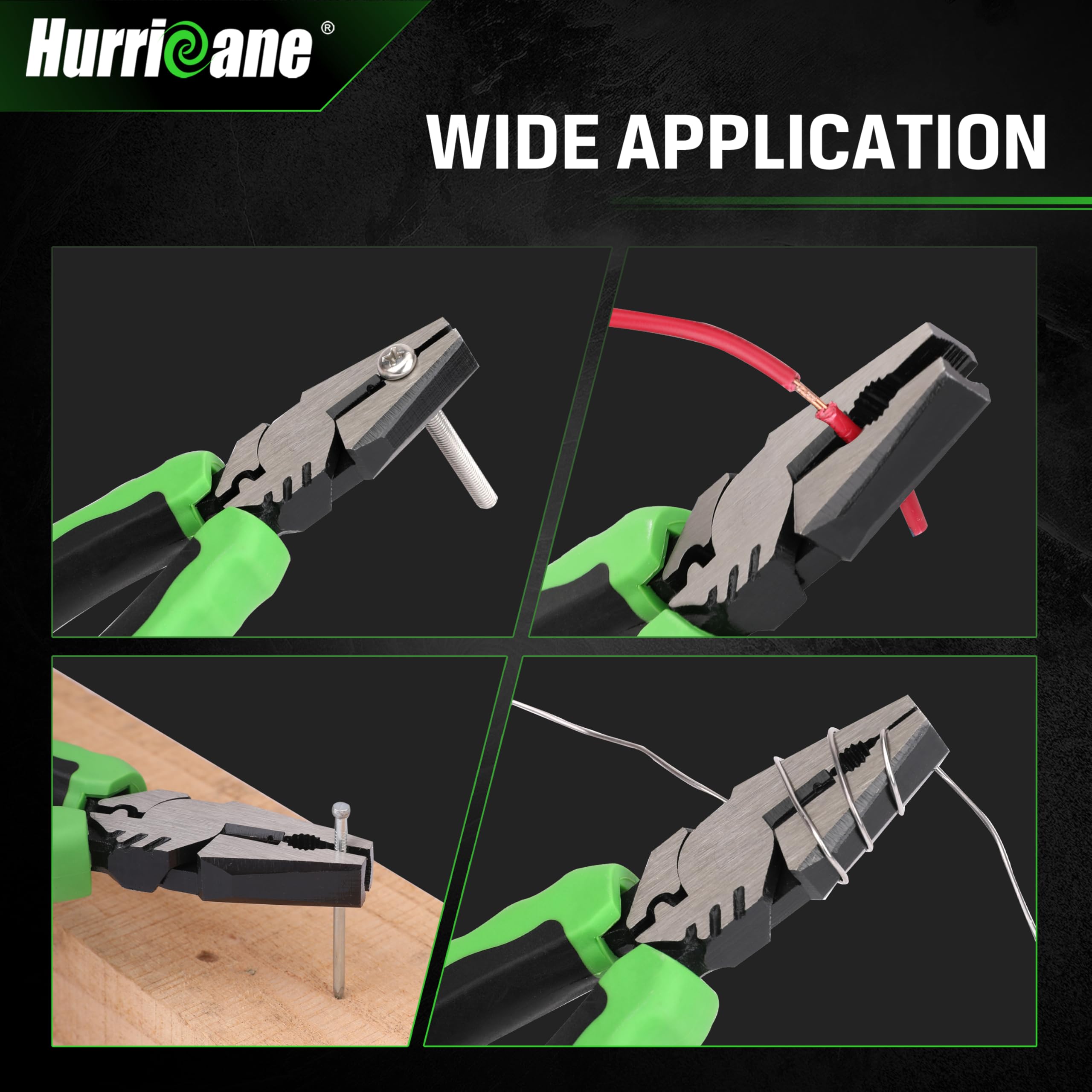 HURRICANE Pliers: Screw Extractor, Wire Cutter & Crimper -5