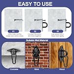 Hammock Hooks 2 Pack, Heavy Duty Hammock Hanging Kit, M8 Pad Eye Hanging Hooks for Porch Swing, 1000Lbs Holding Capacitym,Black