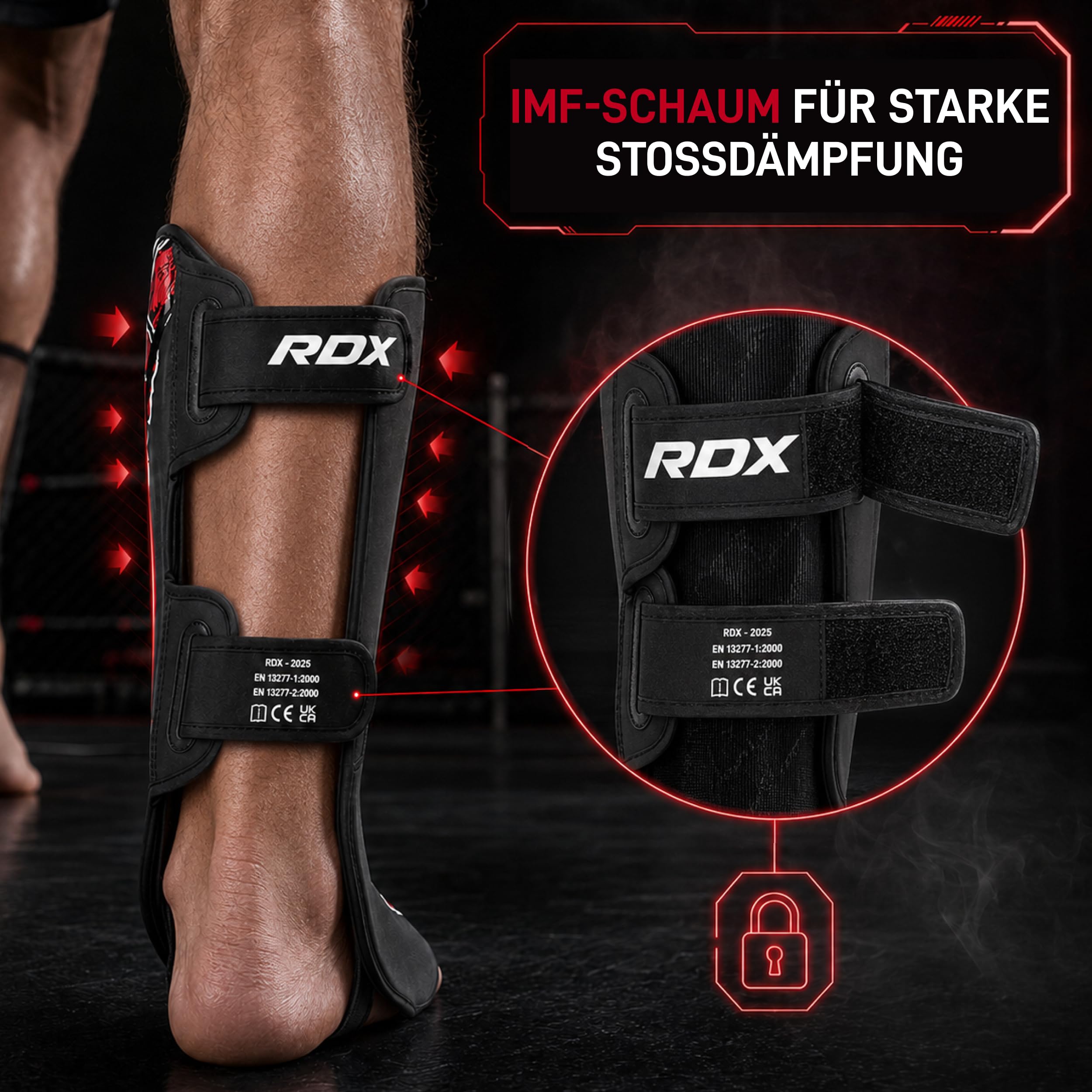 RDX Schienbeinschoner Aura F-17, Schienbeinschoner Kickboxen