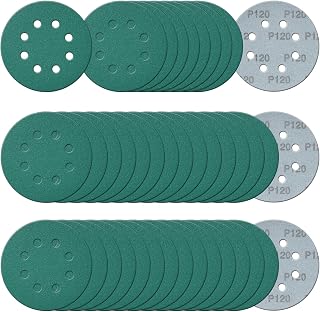 40Pcs 5 Inch Zirconia Sanding Discs 120 Grit, Polyester Film Sandpaper