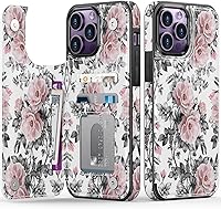 Vista 372 de LETO para iPhone 15 Pro Funda tipo cartera - Tapa tipo folio con patada - Diseños de moda - Tarjetero - Funda protectora para mujeres y niñas - 6.1
